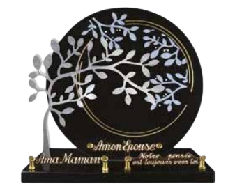 Plaque funéraire granit